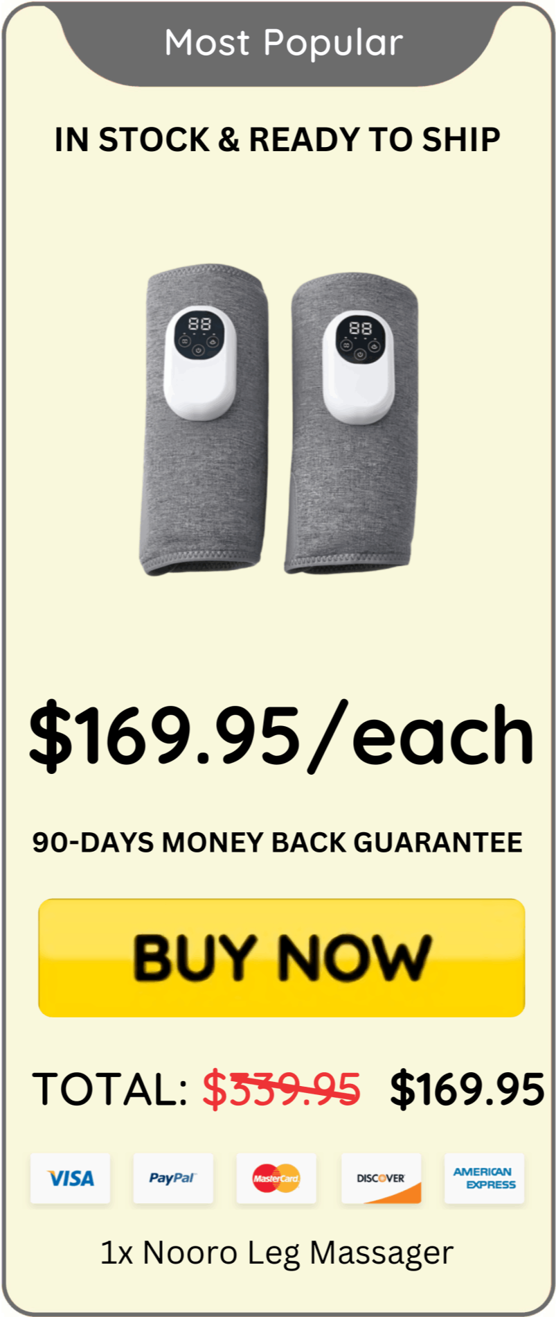 Nooro Leg Massager price 